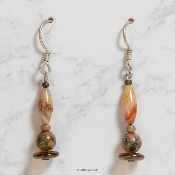One of a Kind: Triple Hoop Jasper Earrings